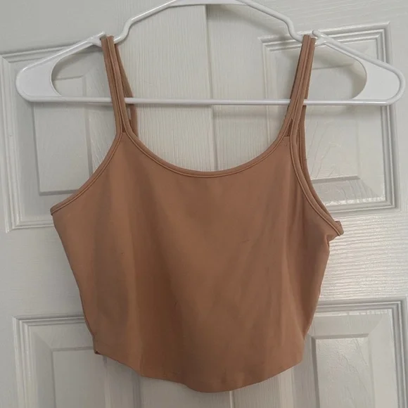 BuffBunny Tan and Blue crop Tops - Picture 5 of 6